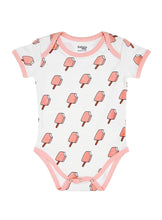Load image into Gallery viewer, Pack of 3, Organic Cotton Bodysuit, Perfectly Pink, Polka Dot &amp; Ice-Cream Print (0-24 months)
